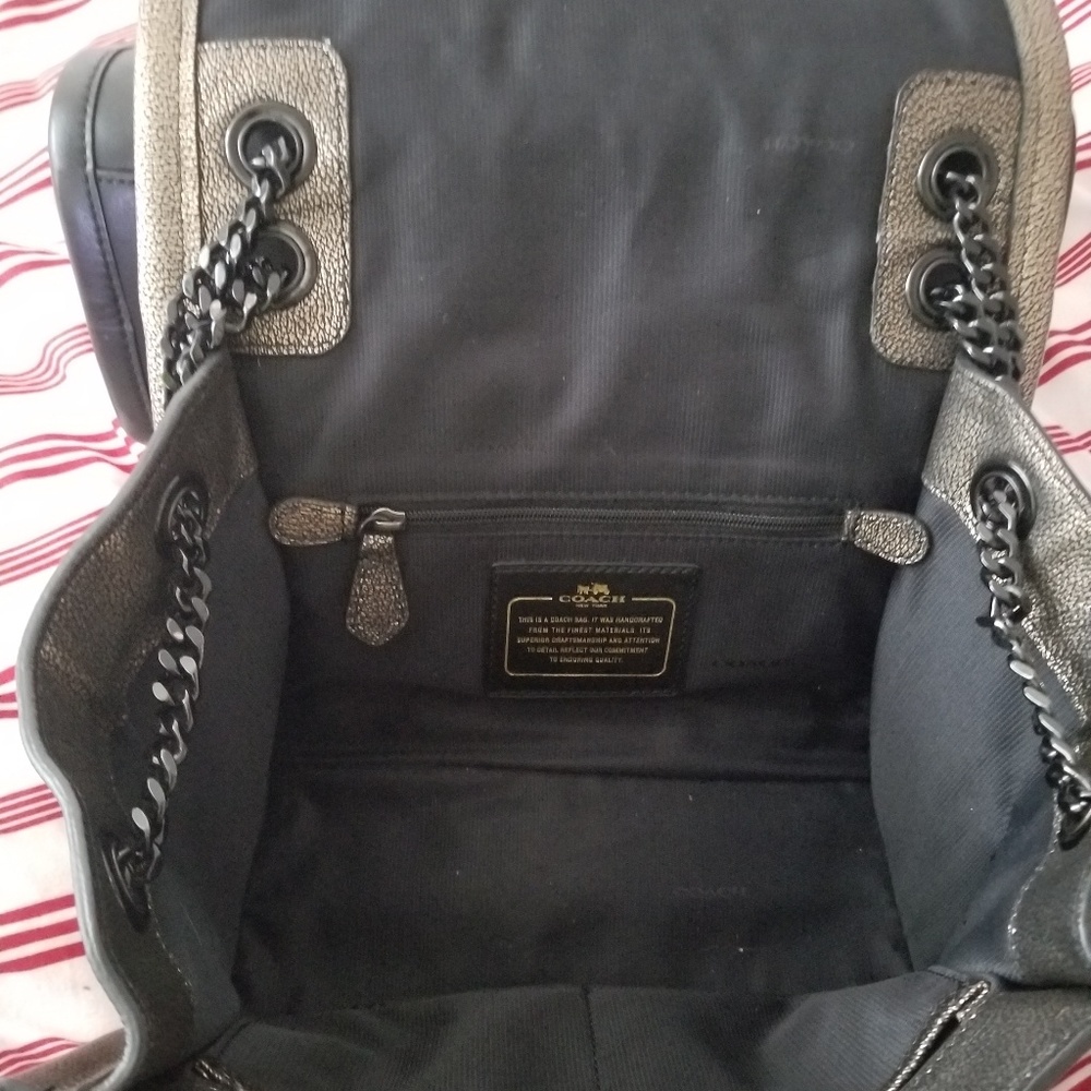 🐸Coach RANGER FLAP CROSSBODY METALLIC - Picture 3 of 8